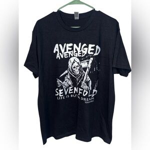 Avenged Sevenfold Tour Black T-Shirt Size Large New Alexisonfire